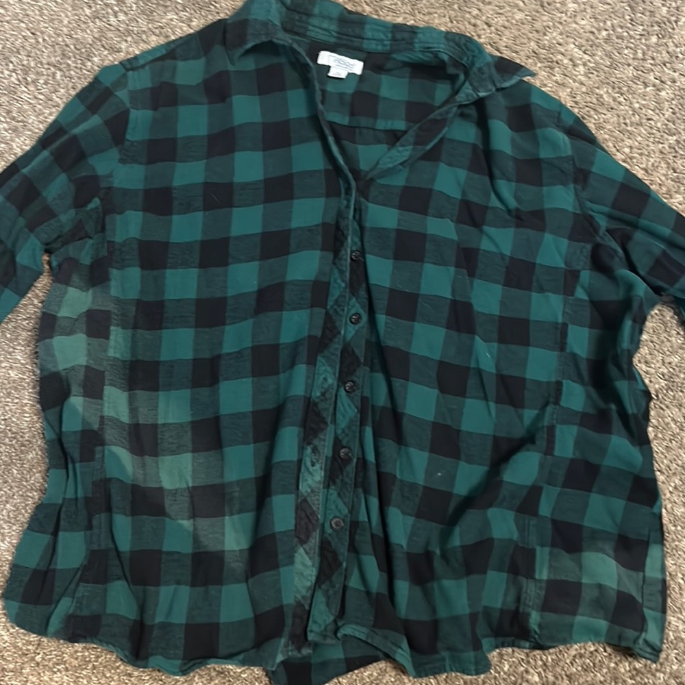 Dark green flannel